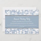 ホワイトスノーフレークスホリデーパーティー招待状 招待状 (正面)