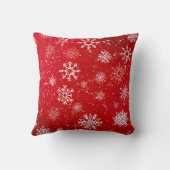 ホワイトスノーフレークスルビーレッド クッション (裏面)