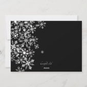 ホワイトスノーフレークフォトホリデーカード シーズンカード (裏面)