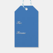 ホワイトスノーフレークプリント、カスタマイズ可能な背景 ギフトタグ (裏面)