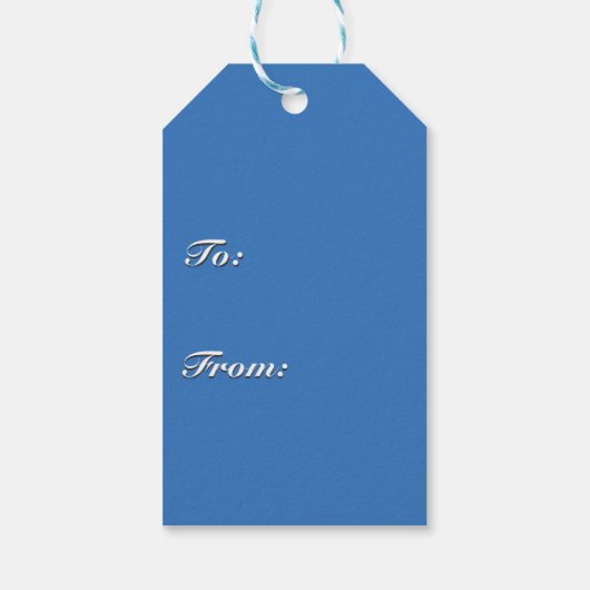 ホワイトスノーフレークプリント、カスタマイズ可能な背景 ギフトタグ (裏面)