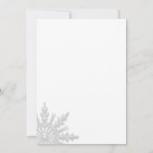 ホワイトスノーフレークホリデークリスマスパーティー 招待状 (裏面)