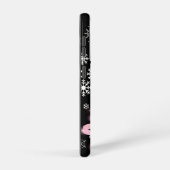 ホワイトスノーフレークライトピンクリボンクリスマスツリー SAMSUNG GALAXYケース (右側面)