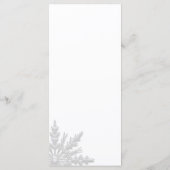 ホワイトスノーフレーク冬のウェディングメニュー メニュー (裏面)