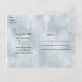 ホワイトスノーフレーク冬のワンダーランド日付を保存 案内ポストカード (裏面)