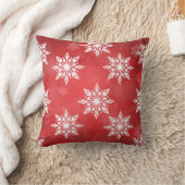 ホワイトスノーフレーク枕 クッション (ブランケット)