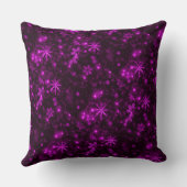 ホワイトスノーフレーク深いパープルバックグリッド装飾用クッション クッション (裏面)