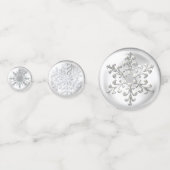 ホワイトスノーフレーク紙吹雪 コンフェッティ (裏面)