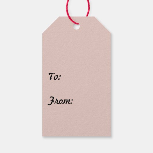 ホワイトスノーフレーク赤い背景ギフトラベル ギフトタグ (裏面)