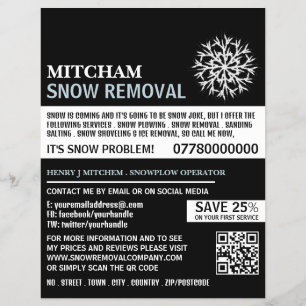ホワイトスノーフレーク除雪会社広告ズ チラシ