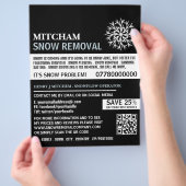 ホワイトスノーフレーク除雪会社広告ズ チラシ (手)