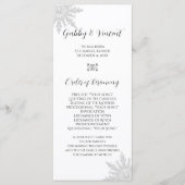 ホワイトスノーフレーク・ウィンターウェディングプログラム プログラム (正面)