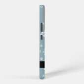 ホワイトスノーフレーク,グレー,あなたの名前,パーソナライズ SAMSUNG GALAXYケース (右側面)