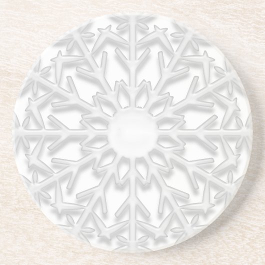 ホワイトスノーフレーク コースター (正面)