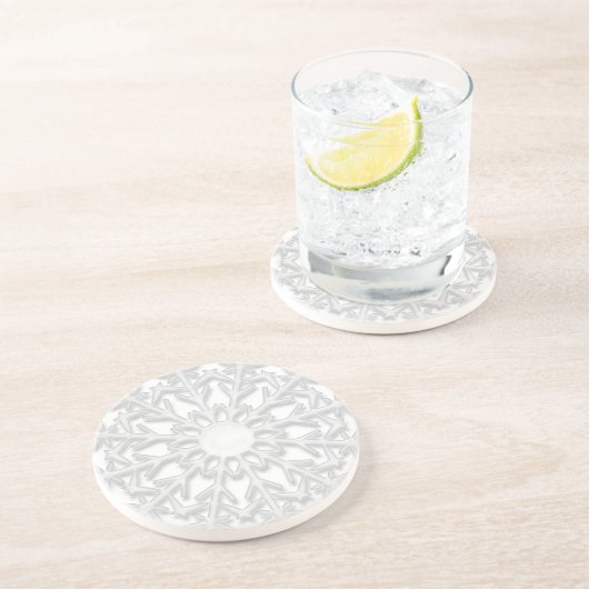 ホワイトスノーフレーク コースター (側面)