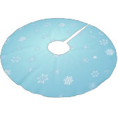 ホワイトスノーフレーク ブラッシュドポリエステルツリースカート (アングル)