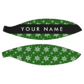 ホワイトスノーフレーク,緑,あなたの名前,パーソナライズ バスケットボール (パネル)