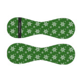 ホワイトスノーフレーク，緑，あなたの名前，パーソナライズ 野球ボール (パネル)