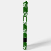 ホワイトスノーフレーク，緑，あなたの名前，パーソナライズ Case-Mate iPhoneケース (裏面 / 右)