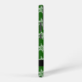 ホワイトスノーフレーク，緑，あなたの名前，パーソナライズ SAMSUNG GALAXYケース (右側面)