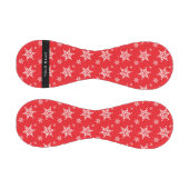 ホワイトスノーフレーク，赤，あなたの名前，パーソナライズ 野球ボール (パネル)