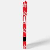 ホワイトスノーフレーク，赤，あなたの名前，パーソナライズ Case-Mate iPhoneケース (裏面 / 右)