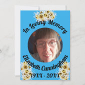 ホワイトスパイダーママ写真記憶引用文メモリアル 招待状 (正面)