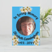 ホワイトスパイダーママ写真記憶引用文メモリアル 招待状 (スタンド正面)