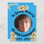 ホワイトスパイダーママ写真記憶引用文メモリアル 招待状 (正面/裏面)