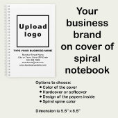 ホワイトスパイラルノートブック上のビジネスブランド ノートブック