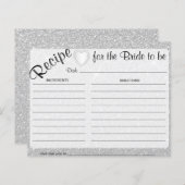 ホワイトスパークルとハート花嫁beレシピカード (正面/裏面)