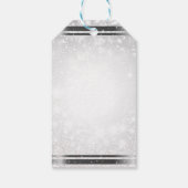 ホワイトスパークルエレガントウィンターワンダーラ結婚ンド ギフトタグ (裏面)