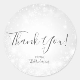 ホワイトスパークルエレガントウィンターワンダーラ結婚ンド ラウンドシール