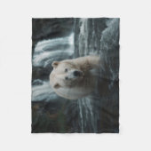 ホワイトスピリットベア フリースブランケット (正面)