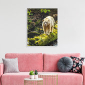 ホワイトスピリットベア |ブリティッシュコロンビア（カナダ） キャンバスプリント (インサイチュ (リビング))