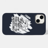 ホワイトスプラッシュおもしろいキャット引用文 Case-Mate iPhoneケース (裏面 (横))