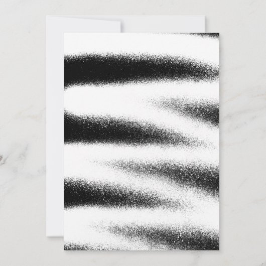 ホワイトスプレー絵を描タイポグラフィ写真卒業 案内状 (裏面)