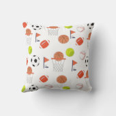 ホワイトスポーツボールテーマ収集装飾用クッション クッション (裏面)