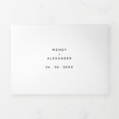 ホワイトスモダンクリッ結婚トの全てを1つにまとめる 三つ折り招待状 (カバー)