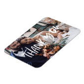 ホワイトスモダンクリ結婚プト写真 マグネット (左側)