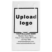 ホワイトスモールサイズ抱き枕上のビジネスブランド スモールペーパーバッグ (正面)