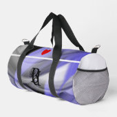 ホワイトスモールジムバッグトレンド抽象芸術ラベンダーバイオレット ダッフルバッグ (右コーナー)