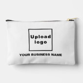 ホワイトスモールパウチにビジネス名とロゴを付ける アクセサリーポーチ (裏面)