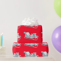 ホワイトスレイオンレッドラッピング紙