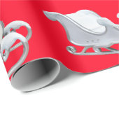 ホワイトスレイオンレッドラッピング紙 ラッピングペーパー (ロールコーナー)