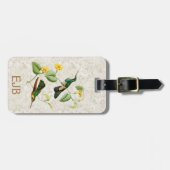 ホワイトスロートマウンテンジェムハミングバードラゲージタグ ラゲッジタグ (正面横)