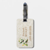 ホワイトスロートマウンテンジェムハミングバードラゲージタグ ラゲッジタグ (裏面縦)