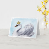 ホワイトスワンと金ゴールドクラウン カード (黄色い花)