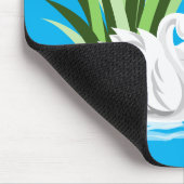 ホワイトスワンオンウォーターマウスパッド マウスパッド (コーナー)