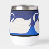 ホワイトスワンクールインブルーレイクアーティザンクロシェプリント (正面)